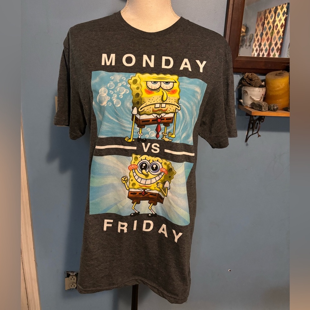 SpongeBob SquarePants, Hybrid Apparel, Crew Neck, Graphic T-Shirt